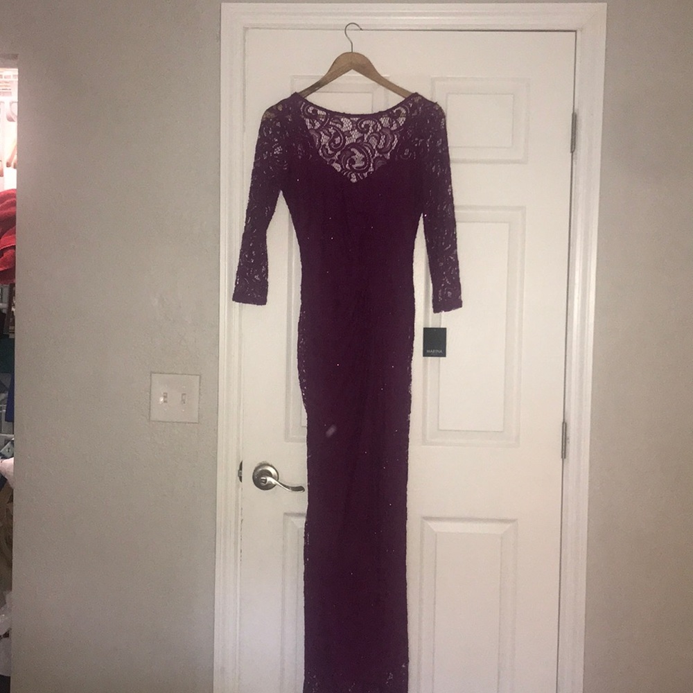 Marina Magenta colored dress. Size 8.